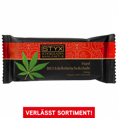 BIO-Edelbitterschokolade gefüllt mit Hanf-Ganache