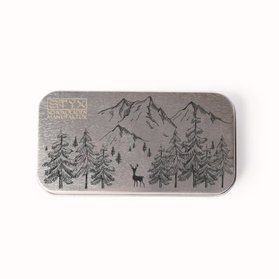 Metalletui für Schokolade WINTERLANDSCHAFT