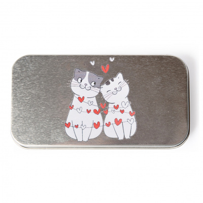 Metalletui für Schokolade - Katzen