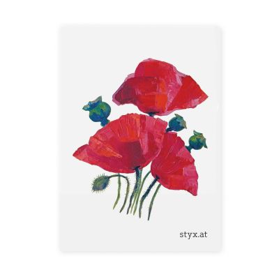 poppy body cream sachet card