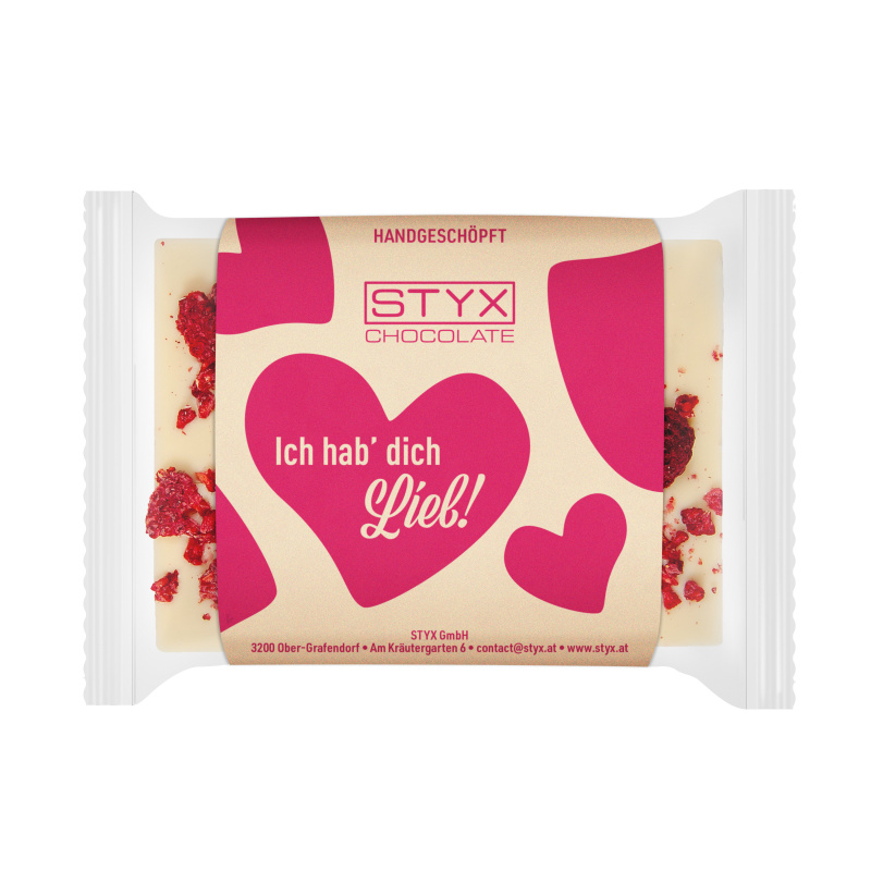 BIO-Weiße Schokolade - Ich hab Dich lieb