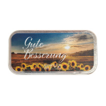 Metalletui Gute Besserung - Sonnenblumen