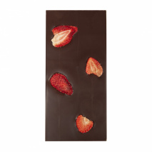 BIO-Edelbitterschokolade mit Erdbeeren