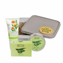 Aloe Vera & Ringelblume in der Zuckerrohrbox